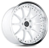 ESR Wheels CS12 GLOSS WHITE MACHINE LIP 18x9.5 5X100 ET35 CB72.6