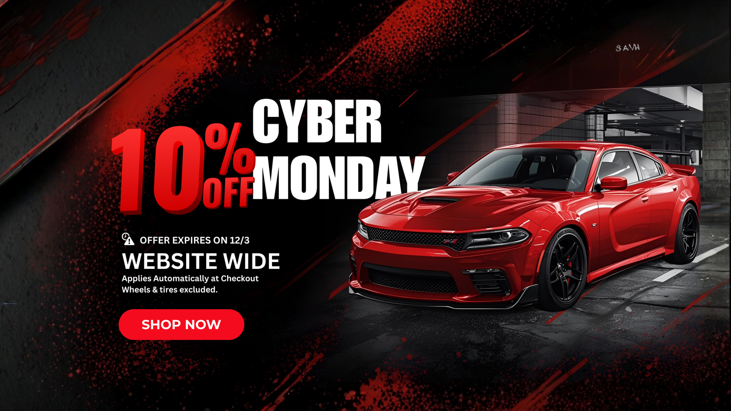 “Cyber Monday Sale 2025 at TooFast Auto Parts — 10% off storewide automatically at checkout. Wheels and tires excluded.”