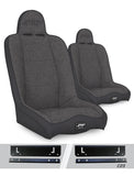 PRP Jeep Wrangler CJ7/YJ Daily Driver High Back Suspension Seats Kit (Pair) - Gray