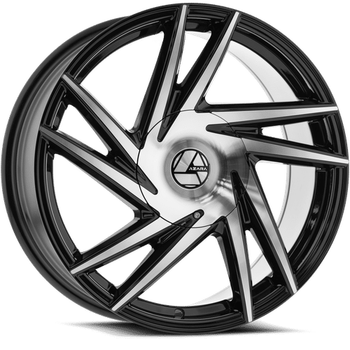 AZARA Gloss Black Machined AZA-529BM 26x8.5 5x112/5x114.3 Wheels
