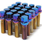 Wheel Mate Mevius Lug Bolt Set of 20 - Blue Neon 14x1.50 27mm Cone 60 DEG TAP