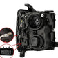 AlphaRex 15-19 Chevy Silverado 2500/3500 LUXX-Series Proj. Headlights Blk w/Actv SeqSig & SBDRL