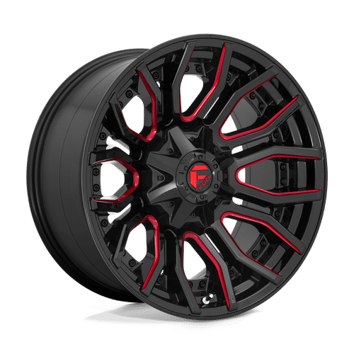 Fuel GLOSS BLACK RED TINTED CLEAR D712 20x10 8x180 Wheels