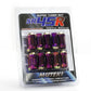 Wheel Mate Muteki HR38 Open End Lug Nuts 12x1.50 Black Chrome / Yellow Ring