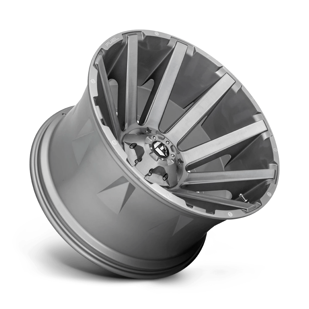 FUEL D714 CONTRA PLATINUM 26x12 5x127/5x139.7 -44 BRUSHED GUN METAL TINTED CLEAR