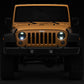 Raxiom 97-18 Jeep Wrangler TJ/JK Axial Series 13-LED Headlights- Black Housing (Clear Lens)