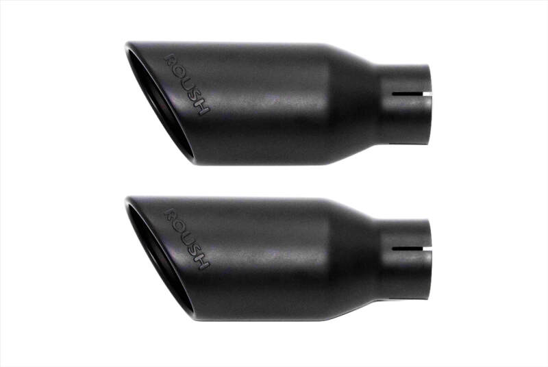 Roush 15-24 Ford F-150 5.0L 4in Black Exhaust Dual Tips - Pair