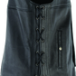 River Road Old Skool Leather Vest Black - Large