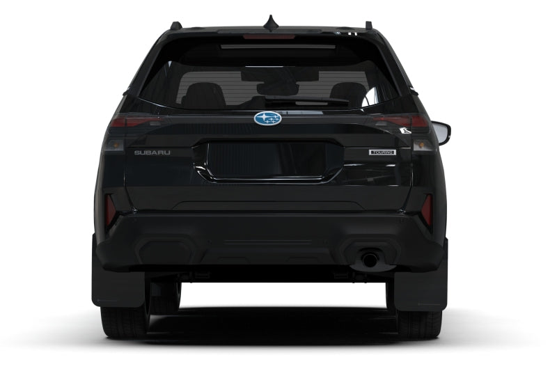 Rally Armor 25-26 Subaru Forester &amp; Hybrid Black UR Mud Flap w/Metallic Black Logo