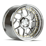 Aodhan 19 x 10.5  | +22 |  5x114.3 DS01 Series |  | Black Vacuum w/ Gold Rivets