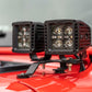 LED Light Kit | Quad | Cowl Mount | 2" Black | White DRL | Jeep Gladiator JT/Wrangler JL (18-26)