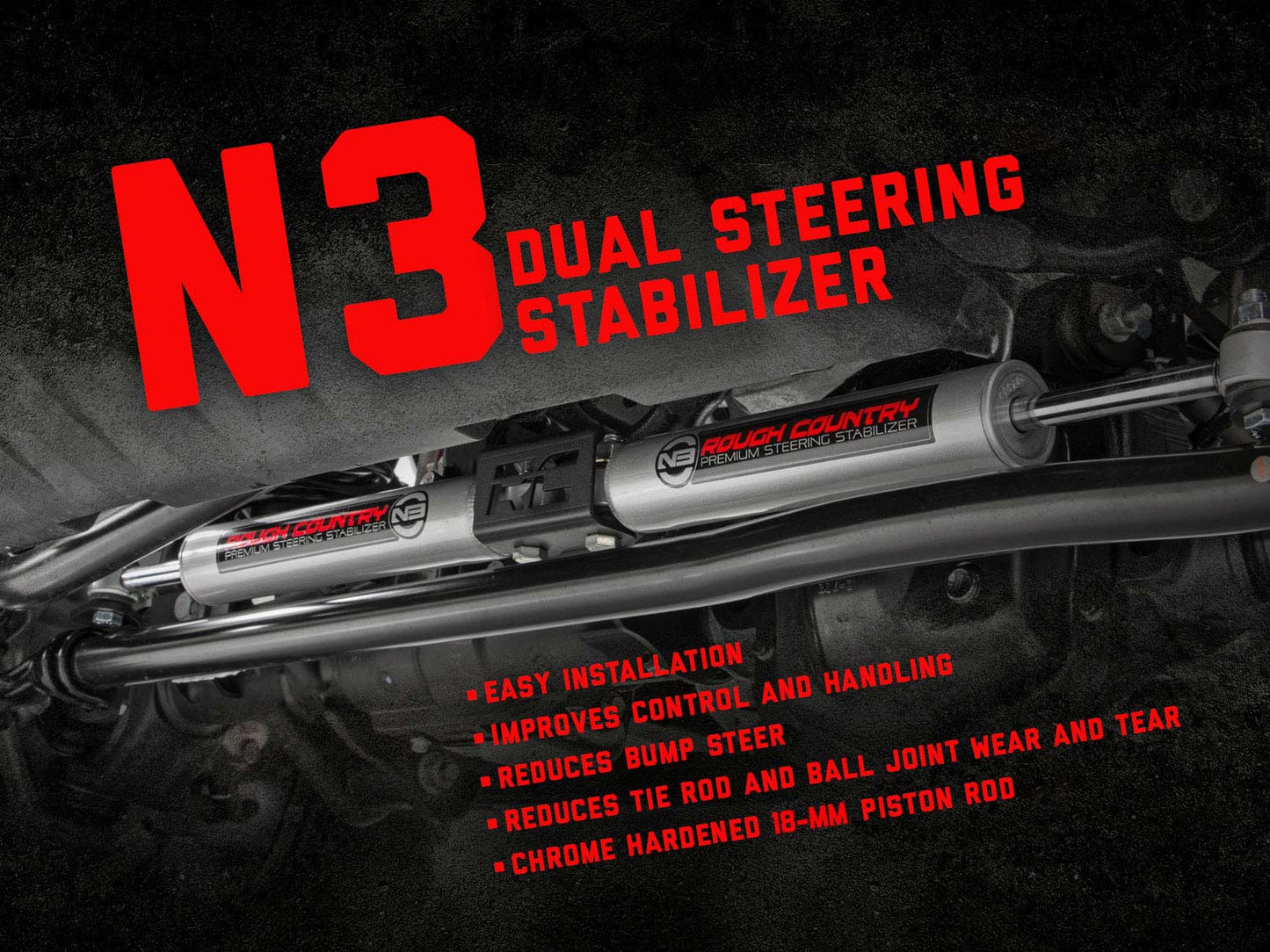 N3 Steering Stabilizer | Dual | Chevy/GMC K10 Truck & SUV/K5 Blazer (69-91)