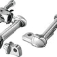 Kuryakyn 4in Adjustable Lockable Offsets With Male Mount Adapter Chrome
