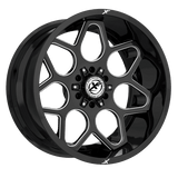 XF OFFROAD Gloss Black Milled XF-233 20x9 6x135/6x139.7 Wheels