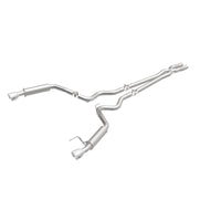 MagnaFlow Cat Back, SS, 2.5in, Competition, Dual Split Polished 4.5in Tips 2015 Ford Mustang V6 3.7L