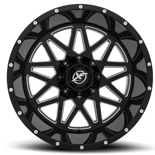 XF-211 22x10 6x135/6x139.7 -18 Gloss Black Milled