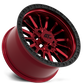 CHAMBER 18x10 8x165.1/8x170 -18 Black Ring / Anodized red centre