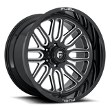 Fuel GLOSS BLACK MILLED D662 IGNITE 20x9 5x127 Wheels