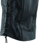 River Road Sapphire Leather Vest Black Womens - Small