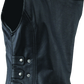 River Road Plains Leather Vest Black Womens - Small