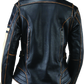 River Road Dame Vintage Leather Jacket Black Womens - Small