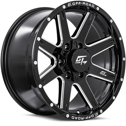 INVASION 18x9 8x180 12 Gloss Black Milled