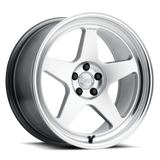 Kansei K12H Knp 15x8in / 4x100 BP /0mm Offset / 73.1mm Bore - Hyper Silver Wheel