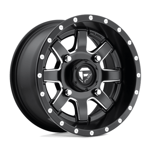 Fuel MATTE BLACK MILLED D538 14x7 4x156 Wheels