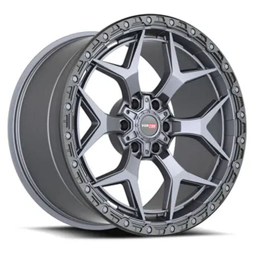 VORTEK Matte Titanium Black Bead Ring VRT-603MTB 20x12 6x135/6x139.7 Wheels
