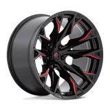 Fuel GLOSS BLACK MILLED WITH CANDY RED D823 22x12 5x127 Wheels
