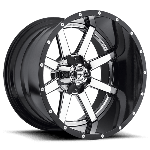 Fuel CHROME PLATED GLOSS BLACK LIP D260 MAVERICK 24x16 8x170 Wheels