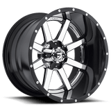 Fuel CHROME PLATED GLOSS BLACK LIP D260 MAVERICK 24x16 8x170 Wheels