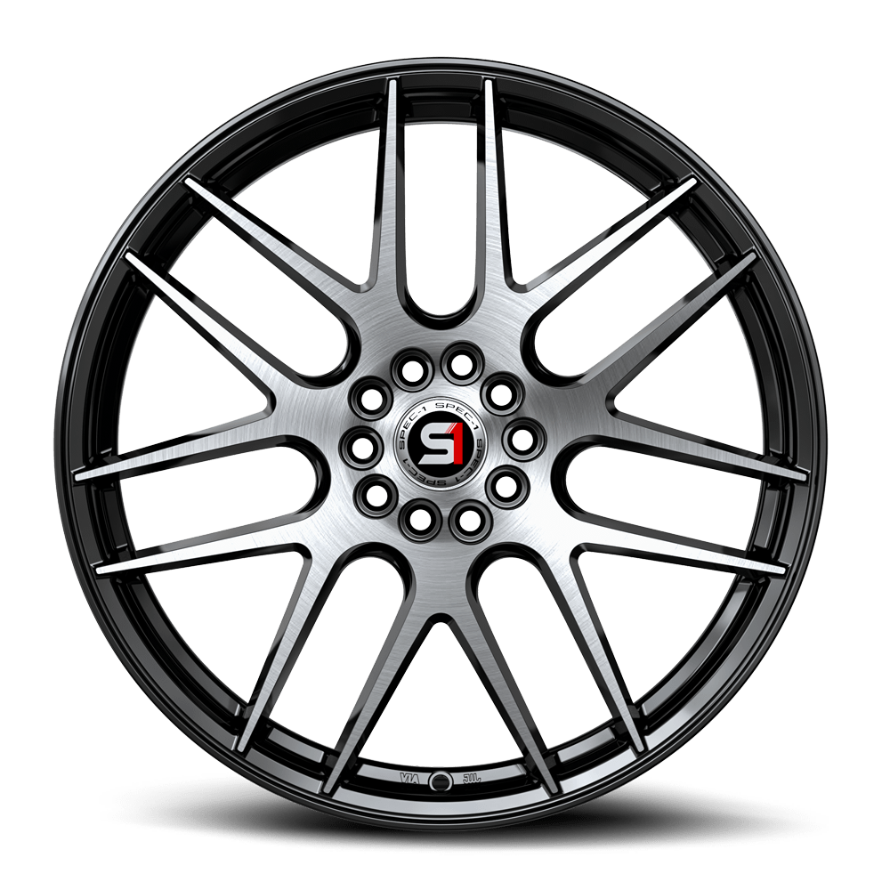SPEC-1 RACING SP-65 17x8 5x114.3/5x120 42 Gloss Black & Machined