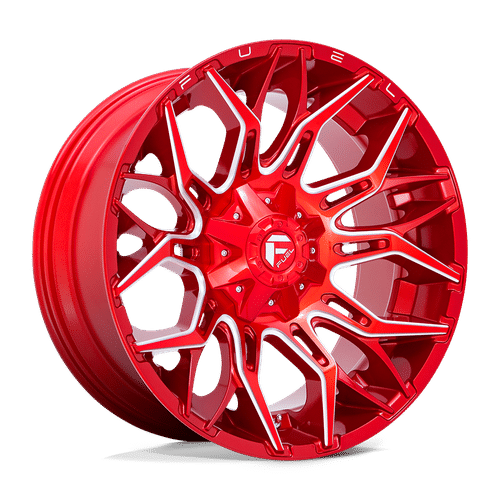 Fuel CANDY RED MILLED D771 22x10 8x170 Wheels