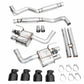 AWE 2024 Ford Mustang Dark Horse S650 RWD SwitchPath Catback Exhaust w/ Quad Diamond Black Tips