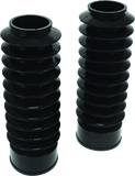 Bikers Choice 49MM Black Long Fork Boots Extended 8.75in / Collapsed 3.5in (Pair)