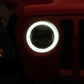Raxiom 18-22 Jeep Wrangler JL/JT Axial Series LED Headlights- Black Housing (Clear Lens)