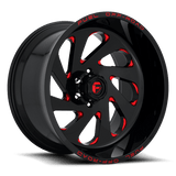 Fuel GLOSS BLACK RED TINTED CLEAR D638 VORTEX 20x12 8x165.1 Wheels
