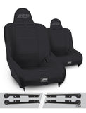 PRP Premier High Back Suspension Seats Kit for Jeep Wrangler JK/JKU (Pair) - Black