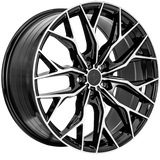 Sentali Street Gloss Black Machined Face SS2 18x8.5 5x112 Wheels