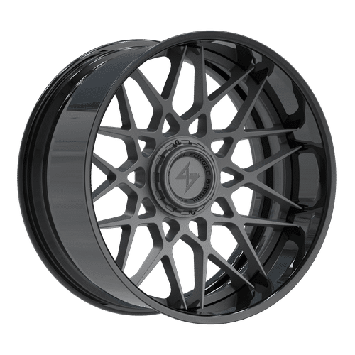 SENTALI BFX Gloss Black Lip / Gun Metal Centre BFX5 22x12 8x165.1/8x170 Wheels