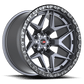 VRT-603 20x9 6x135/6x139.7 0 Matte Titanium With Black Bead Ring