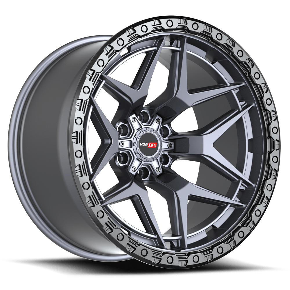VRT-603 20x9 6x135/6x139.7 0 Matte Titanium With Black Bead Ring