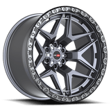 VRT-603 20x9 6x135/6x139.7 0 Matte Titanium With Black Bead Ring