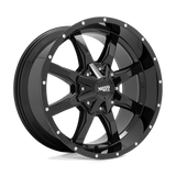 Moto Metal GLOSS BLACK WITH MILLED LIP MO970 16x7 5x130 Wheels