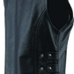 River Road Plains Leather Vest Black Womens - Small