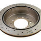 DBA 07+ Toyota Landcruiser 200 Series Rear Cross Drilled & Slotted Street Series Rotor