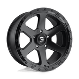 Fuel MATTE BLACK GLOSS BLACK LIP D589 17x9 6x139.7 Wheels