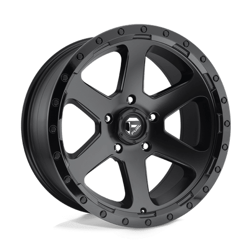 Fuel MATTE BLACK GLOSS BLACK LIP D589 18x9 6x139.7 Wheels