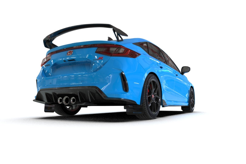 Rally Armor 23-26 Honda Civic Type R Black Mud Flap Light Blue Logo